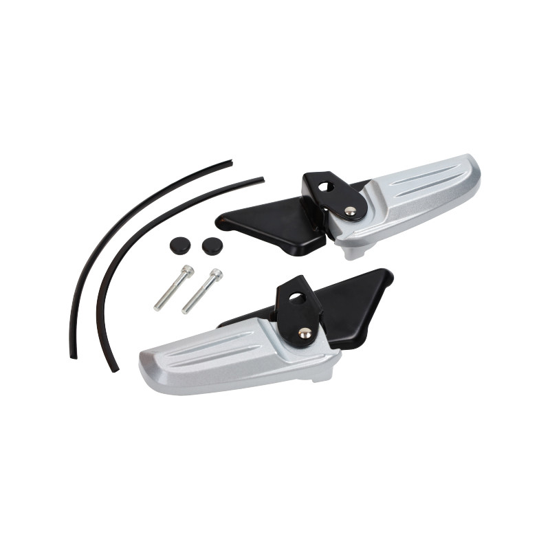 passenger footpeg set silver/shiny-black gloss black/silver Primavera, sprint