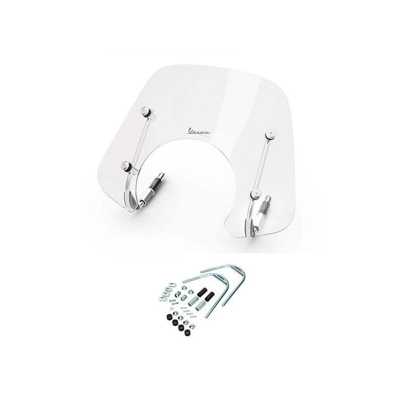 windscherm Piaggio origineel met bevestigingsset laag euro-5 2022/2023 helder gts 300 1b010107