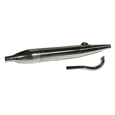 uitlaat jamarcol met bocht model sigaar 28mm chroom puch maxi