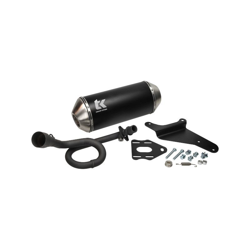 uitlaat Turbokit ovaal euro-5 Gmax zwart/alu zip 4t 3v