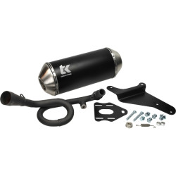 exhaust Turbokit oval euro-4 Gmax black/alu zip 4t 3v m4t197-n