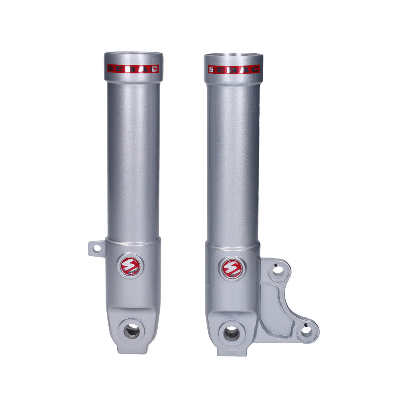 sticker set front fork leg Sebac 4 piece red/white piaggio
