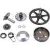 kickstart shaft set + front sprocket + clutch house as set 10-parts puch maxi