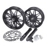 wielset Fast Arrow Pro 11 en 12 inch wiel + oversized remschijfset zwart mat piaggio, zip2000, zip 2t , zip 4t