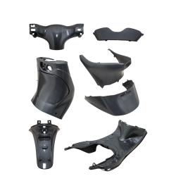 body panel set innerside carbon look 9-parts zip 100/125, zip2000
