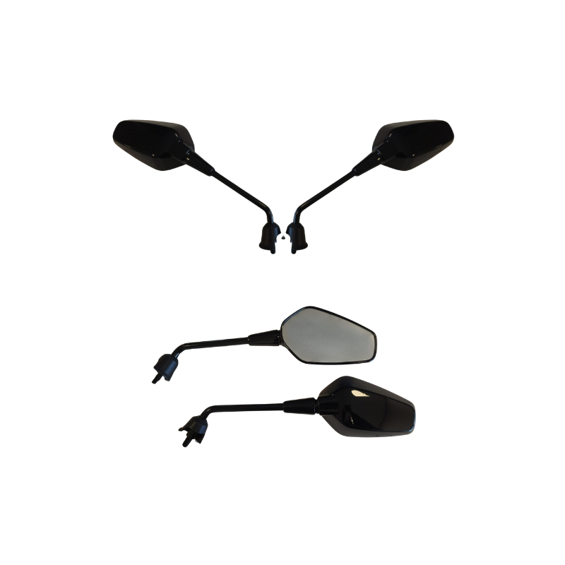 SPIEGELSET APLUS SPORT PASSEND OP VESPA SPRINT (M10) '24 GLANS ZWART (LANG)