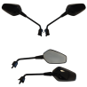 SPIEGELSET APLUS SPORT PASSEND OP VESPA SPRINT (M10) '24 GLANS ZWART (LANG)