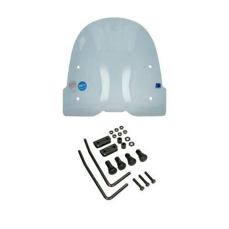 windshield Regia with mounting set high (Made in EU) smoke Super Soco, super soco cux