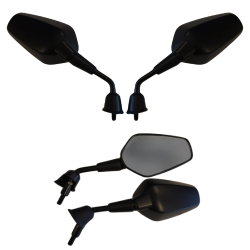 SPIEGELSET APLUS SPORT PASSEND OP VESPA SPRINT (M10) '24 MAT ZWART (KORT)
