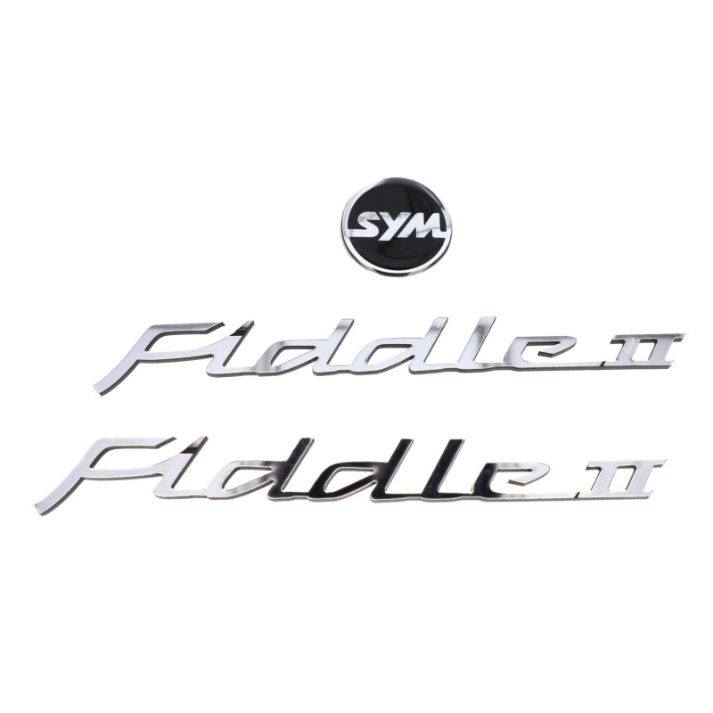 emblem set sym chrome 3-parts fiddle 2