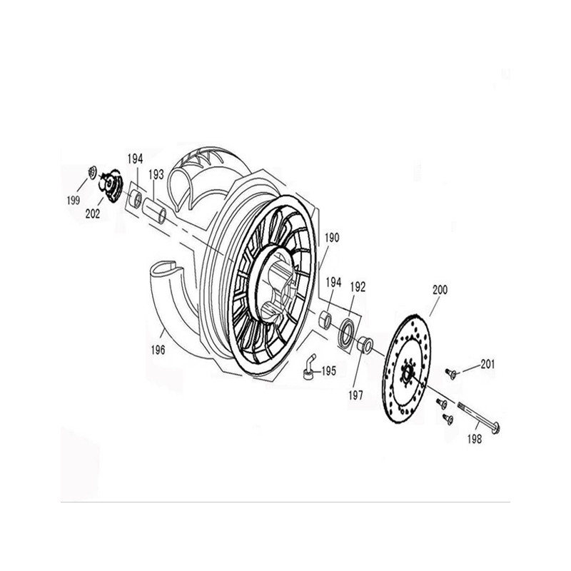 Velg voor - 16 spaaks / Mat Zwart