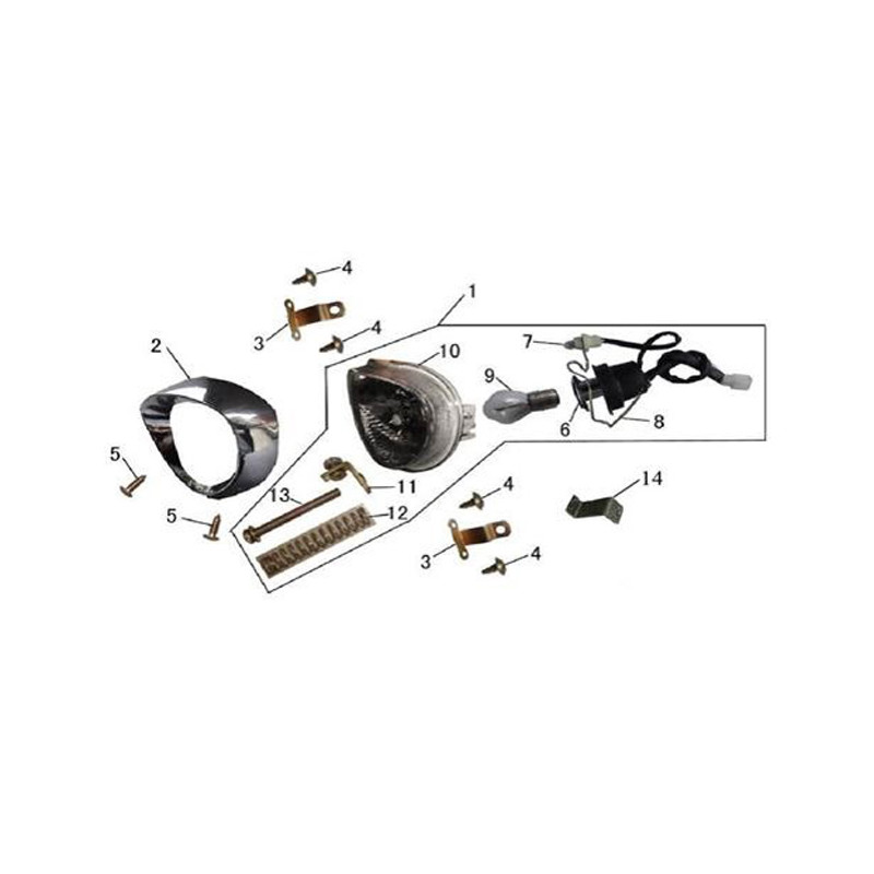Koplamphouder steun