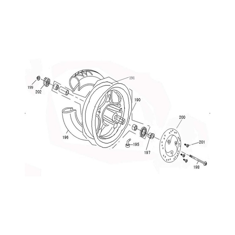 Voorwiel as M12x225