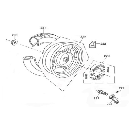 Velg achter / Zwart