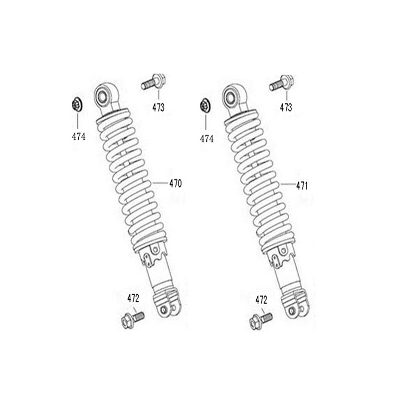 Schokbreker achter - 280mm - euro 2