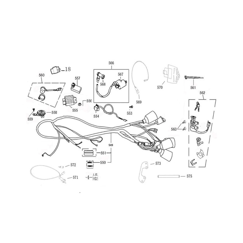 ECU 55km voor 45km scooter - 12 inch - euro 4 - GY6 ECS