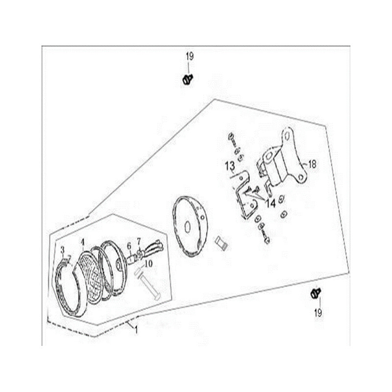 Koplamp unit Chroom LED