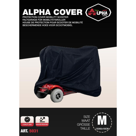 HOES ALPHA COVER SCOOTMOBIEL COVER M 135X65X105CM - A KWALITEIT (200D)