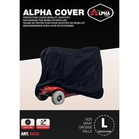 HOES ALPHA COVER SCOOTMOBIEL COVER L 165X75X125CM - A KWALITEIT (200D)