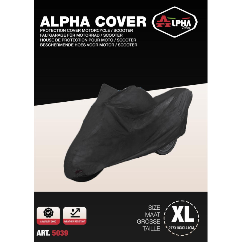 SCOOTERHOES ALPHA COVER XL 277X103X141CM - A KWALITEIT