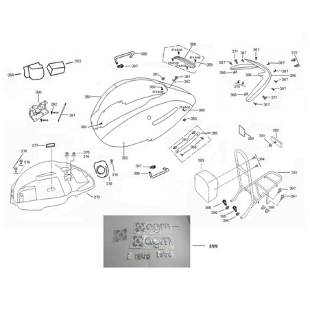 Achterkap links / Mat Creme