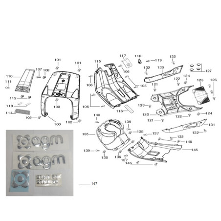 Voorkap / Rood Metallic