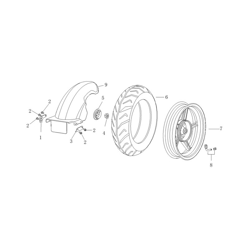 Velg achter / Zwart SW-50