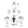 Strip op achterkap links / Mat Zwart