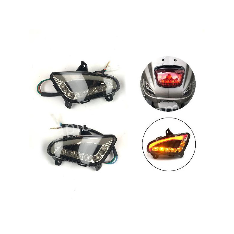 RAW LED KNIPPERLICHT ACHTERZIJDE LINKS + RECHTS LOOK A LIKE LX/S ( E KEUR)