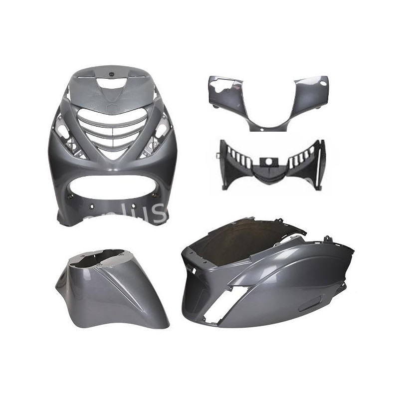 PLAATSET APLUS PASSEND OP PIAGGIO ZIP SP 5 DELIG AGAAT/ANTRACIET GRIJS / MAGIC GREY
