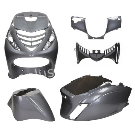 PLAATSET APLUS PASSEND OP PIAGGIO ZIP SP 5 DELIG AGAAT/ANTRACIET GRIJS / MAGIC GREY