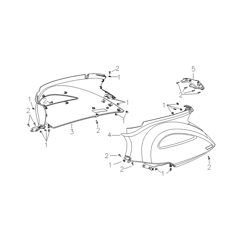 Middenkap achter / Titanium