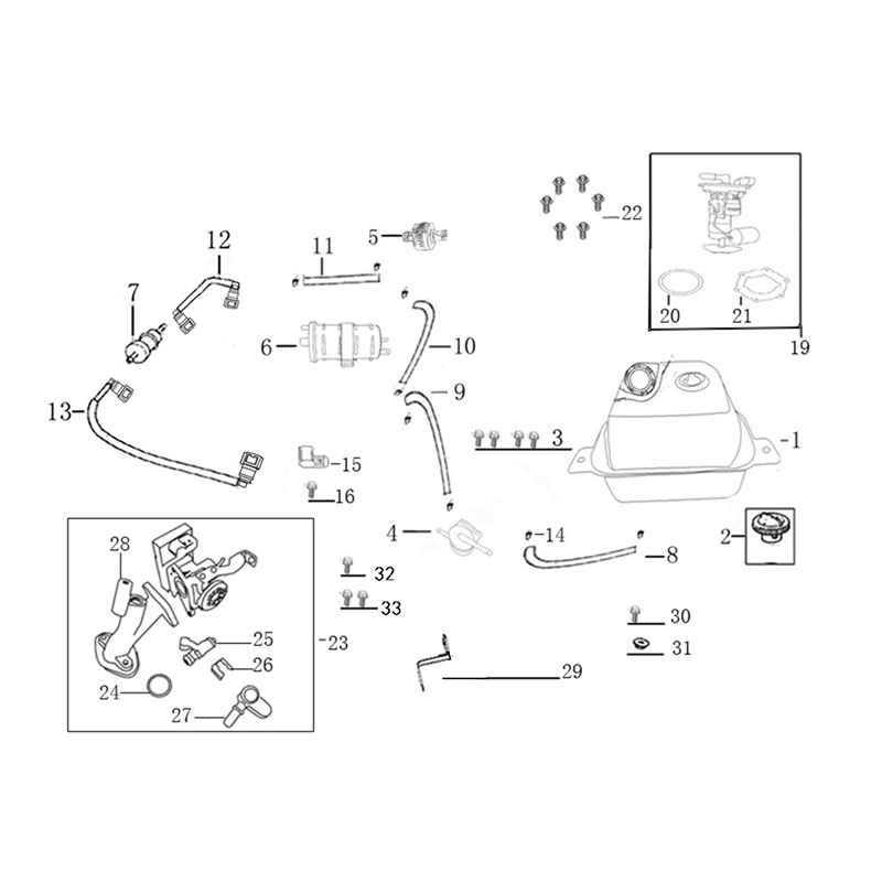 Benzinefilter - GY6 - euro 5