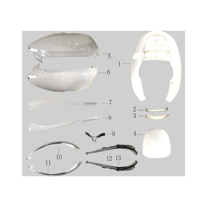 Voorkap - panel segments / Champagne