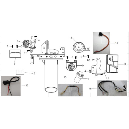 Control panel cable (blauw stekker)