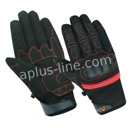 HANDSCHOEN ALPHA STYLING CITTA ZWART/ROOD - M