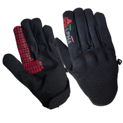 HANDSCHOEN ALPHA STYLING CARINO ZWART/ROOD - XL