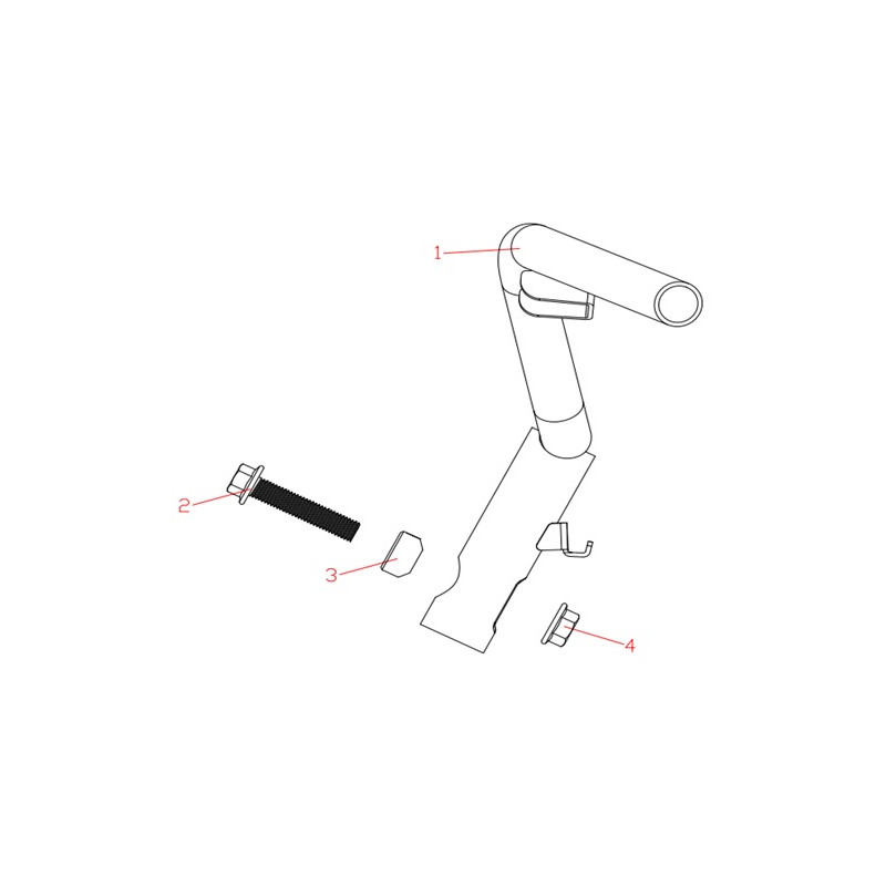Stuurpen bout M10*1.25*45