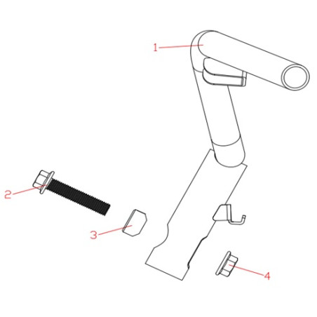 Stuurpen bout M10*1.25*45