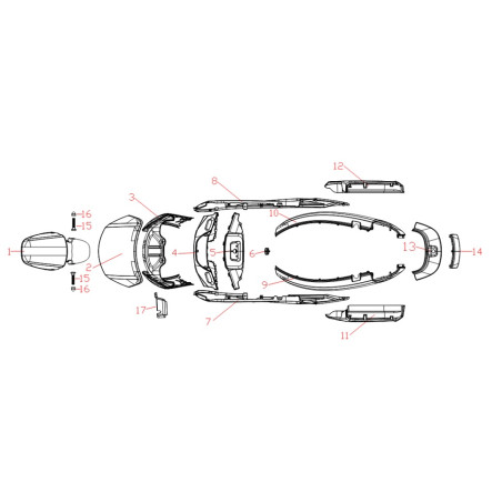 Voorkap / Mat zwart MB02