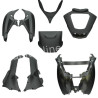 PLAATSET APLUS PASSEND OP PIAGGIO MP3 125/250/300/400/500 8-DELIG - MAT ZWART