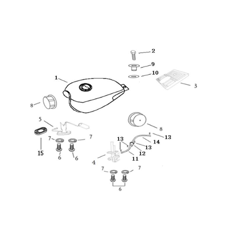 Benzinetank / Zilver / Euro 5