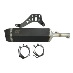 exhaust Turbokit stainless steel 600cc black/carbon sym maxsym 600i m4t162-h7k