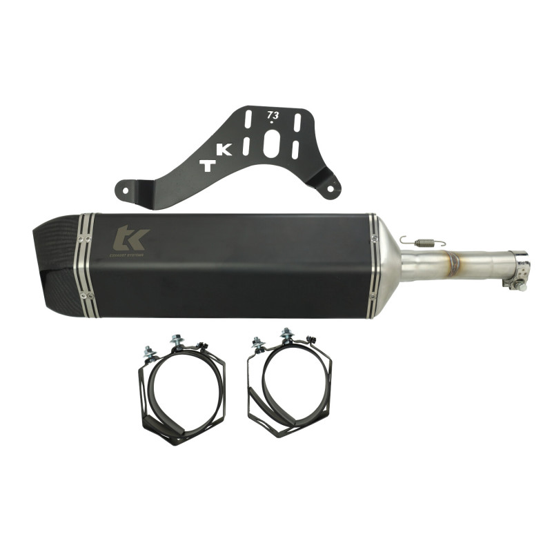 exhaust Turbokit stainless steel 600cc black/carbon sym maxsym 600i m4t162-h7k