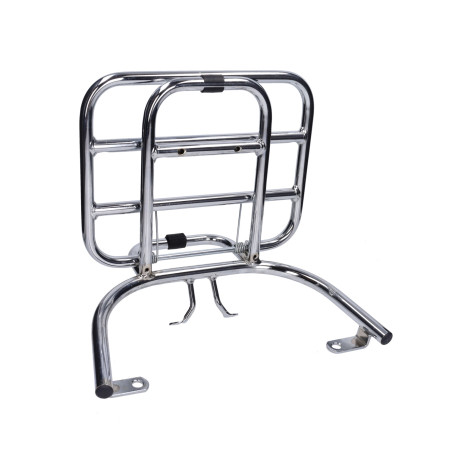 rear carrier Regia foldable (made in EU) chrome china lx/napoli, riva, Roman, turbho RL-50, vespelini, vx50