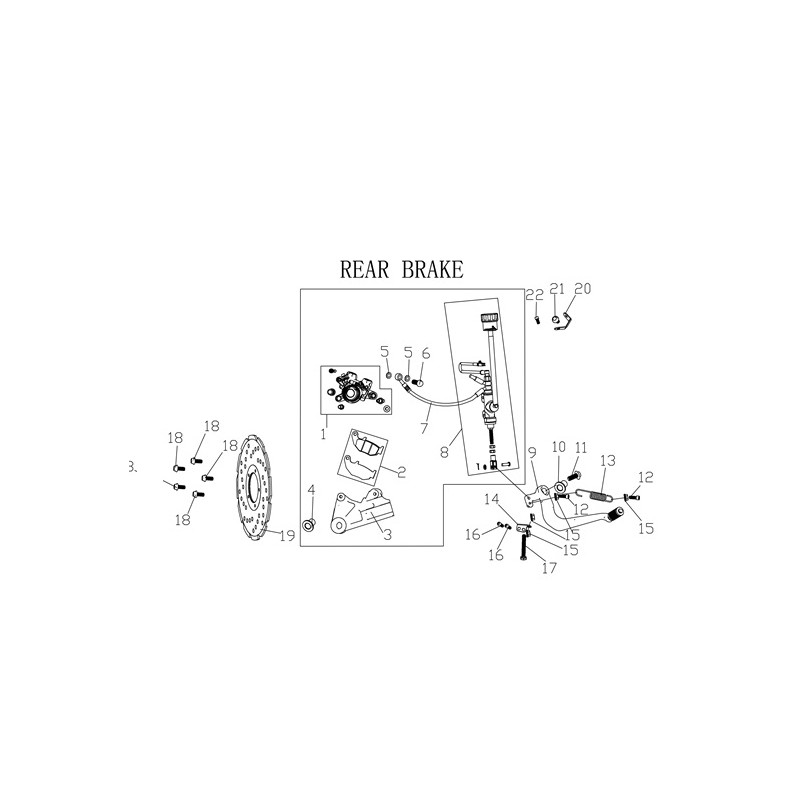 Brake pedal limit bracket