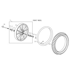 Front wheel inner tube