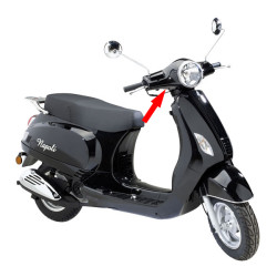 headlight housing rear side black china lx/napoli, vx50