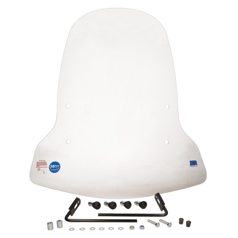 windscherm Regia met bevestigingsset hoog (made in EU) 72cm helder cs50, speedy, turbho CD-50, turbho CD-50N, v-clic