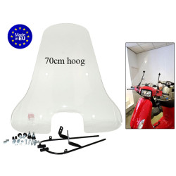 windshield Regia with mounting set high (made in EU) model vespa s 70cm clear agm VX50s, BTC Riva Sport, china vespa S